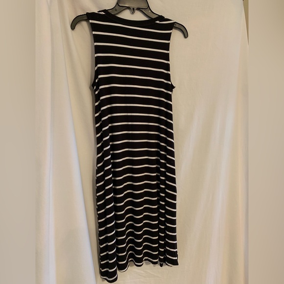 Time and Tru Navy and White Stripped Sundress Size M - Picture 2 of 2